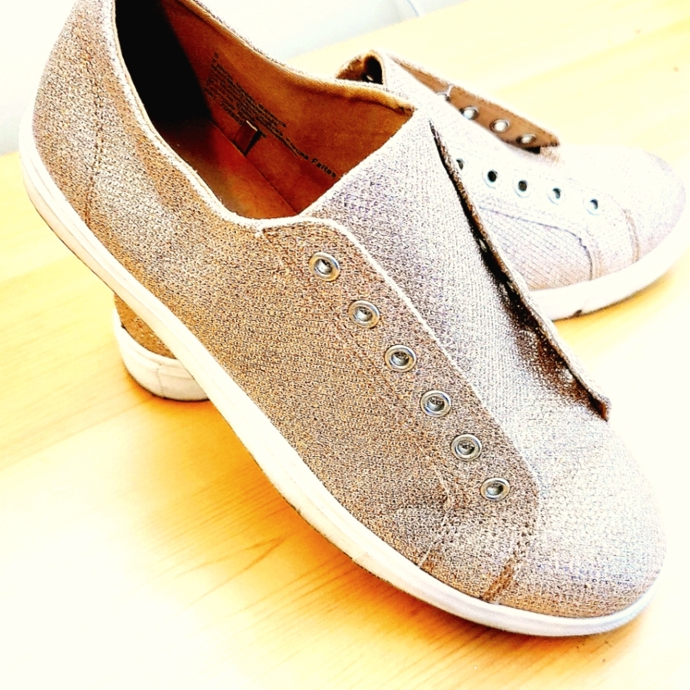 Express Gold Glitter Tennis Shoes